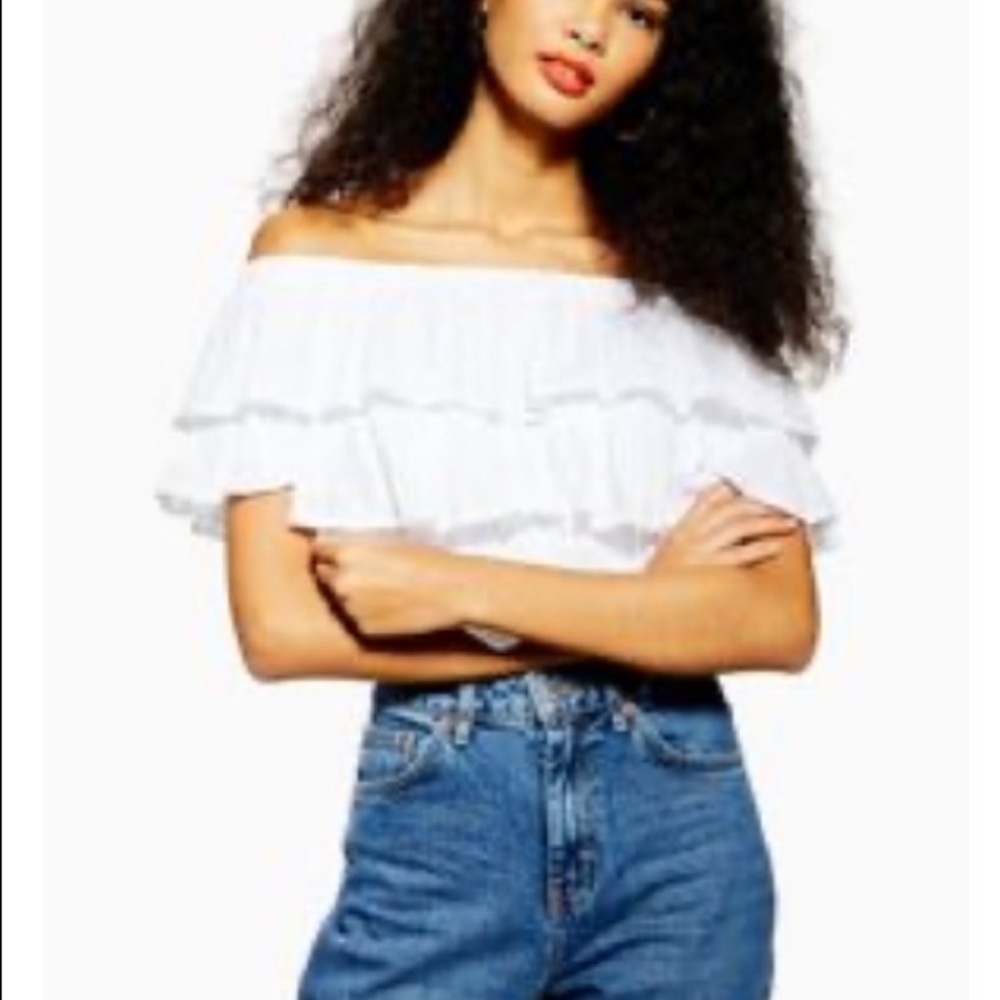 Topshop Petite Seersucker Top